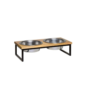 Loving Pets Black Label Raised Wooden Top Diner 1ea/2 qt