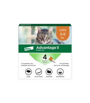 Elanco Advantage II Topical Flea Treatment & Prevention for Cats 4-Month Supply, 1ea/SM Cats (5-9 Lbs)
