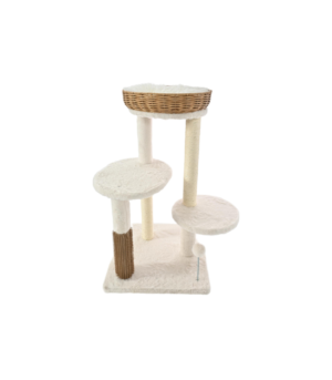 Max & Marlow Rattan Wicker 3 Level Cat Tree 1ea/30 in