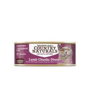 Grandma Mae's Country Naturals Grain Free Chunks in Gravy Wet Cat & Kitten Food Lamb, 24ea/2.8 oz, 24 pk