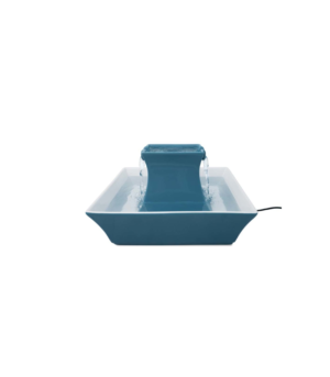 Drinkwell Pagoda Ceramic Pet Fountain Blue, 1ea