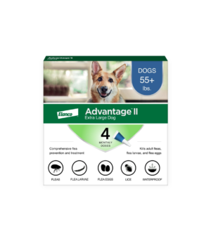 Elanco Advantage II Topical Flea Treatment & Prevention for Dogs 4-Month Supply, 1ea/XL Dogs (Over 55Lbs)