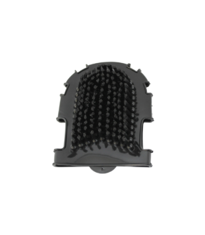 Partrade Trading Company Bristle Brush & Curry Knobs Grooming Glove Black, 1ea