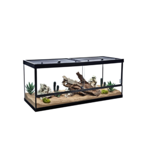 TetraFauna Deluxe ReptoHabitat Terrarium Black, Clear, 1ea/48 In X 18 in, 75 gal