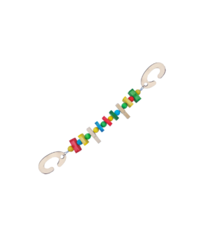 A & E Cages Nibbles Hanging Wood Chew w/ Treat Clips Small Animal Toy 1ea/One Size