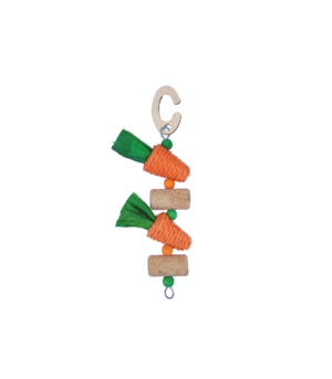 A & E Cages Nibbles Carrot & Cork Jingle Small Animal Chew Toy 1ea/One Size