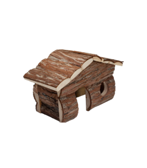 A & E Cages Nibbles Log Cabin Small Animal Hut Brown, 1ea/MD