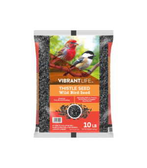Vibrant Life Nyjer Thistle Seed for Finches and Other Wild Birds Bird Food, 10 lb Bag